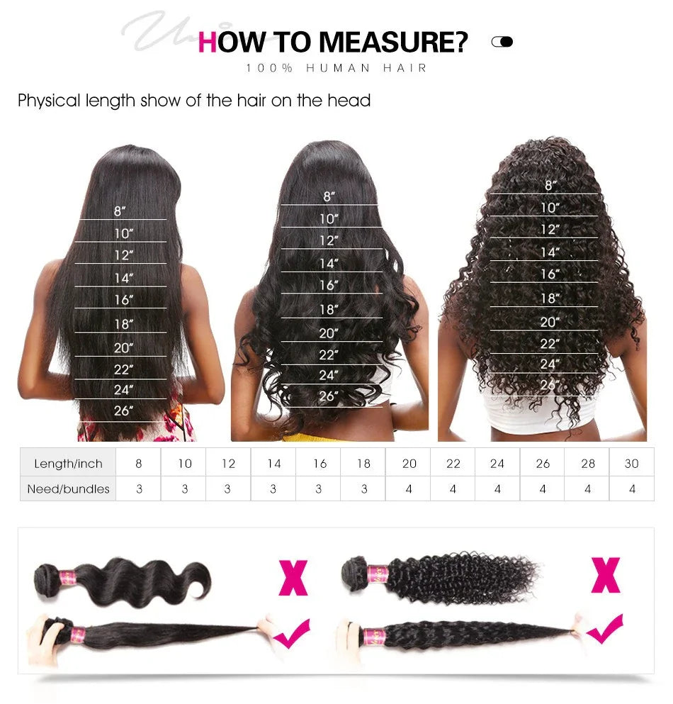 UNice Hair Body Wave 3 Bundles With Lace Frontal Closure 13x4 or 4x4 or 5x5 HD Lace Closure 100% Human Hair Bundles