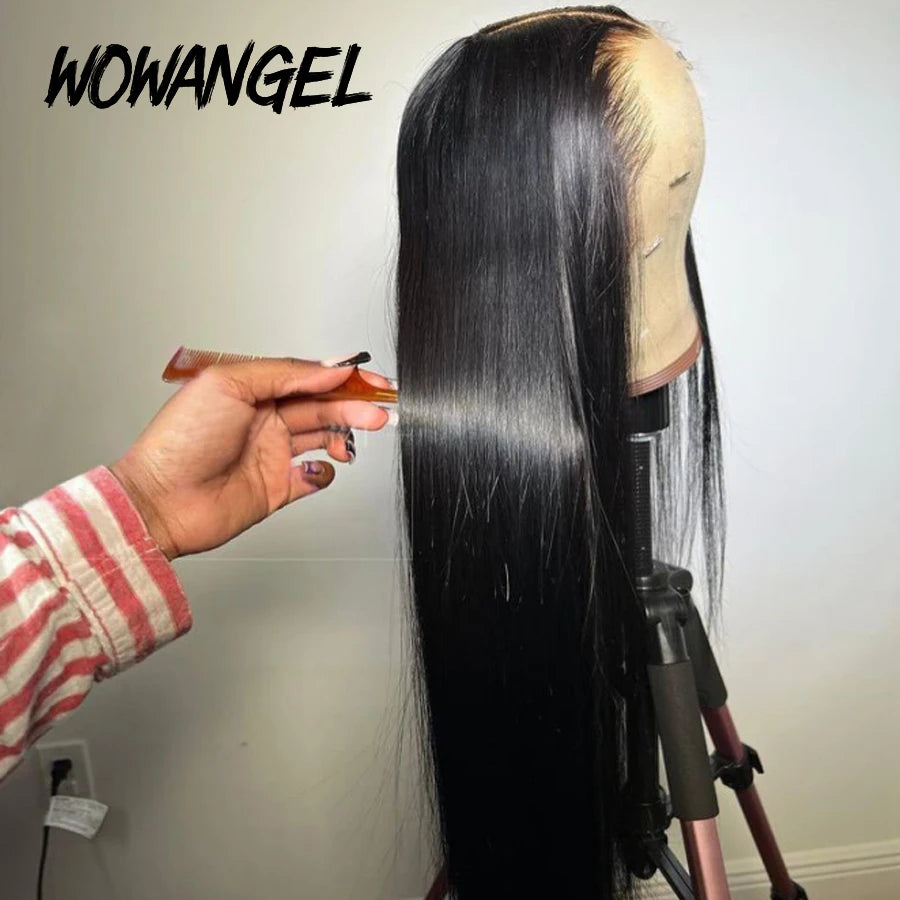 36inch 13x6 HD Lace Frontal Wigs Straight Invisible HD Lace Melt Skins Silk Natural Scalp 5x5 Lace Closure Wigs Human Hair Wigs