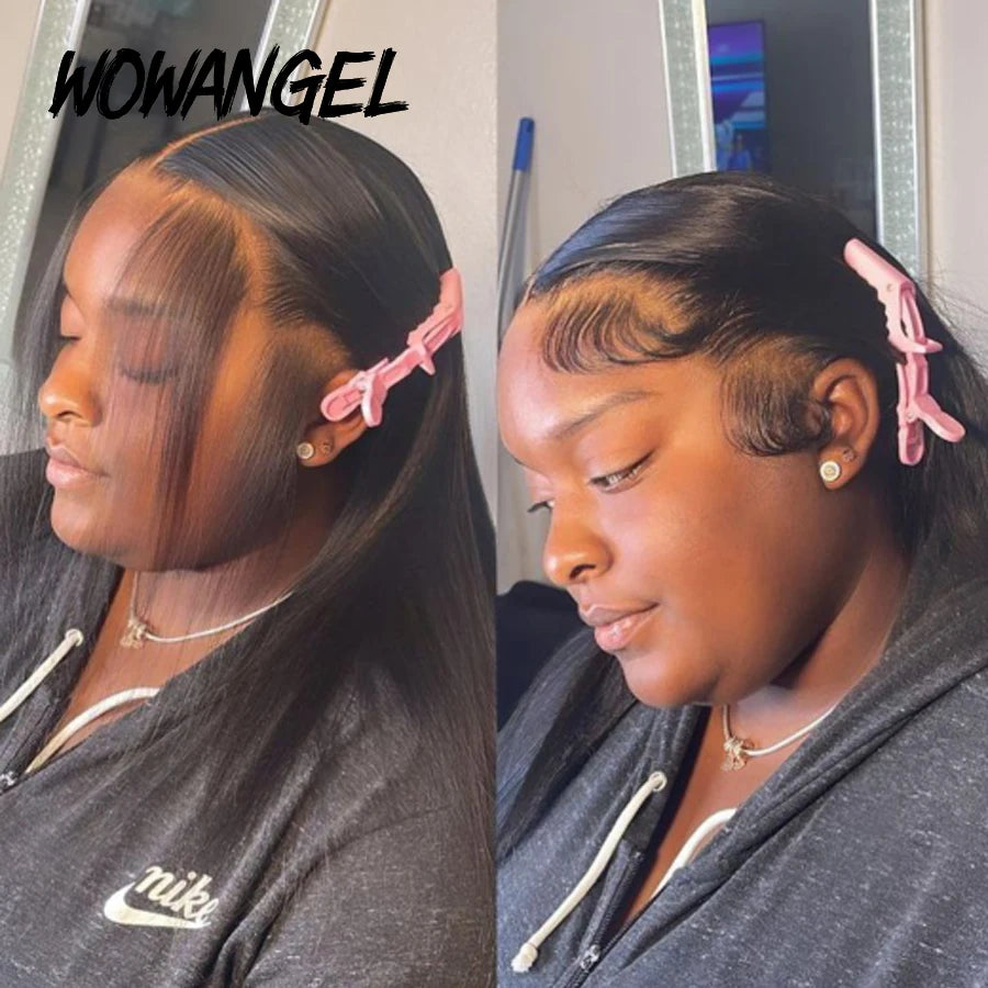 36inch 13x6 HD Lace Frontal Wigs Straight Invisible HD Lace Melt Skins Silk Natural Scalp 5x5 Lace Closure Wigs Human Hair Wigs