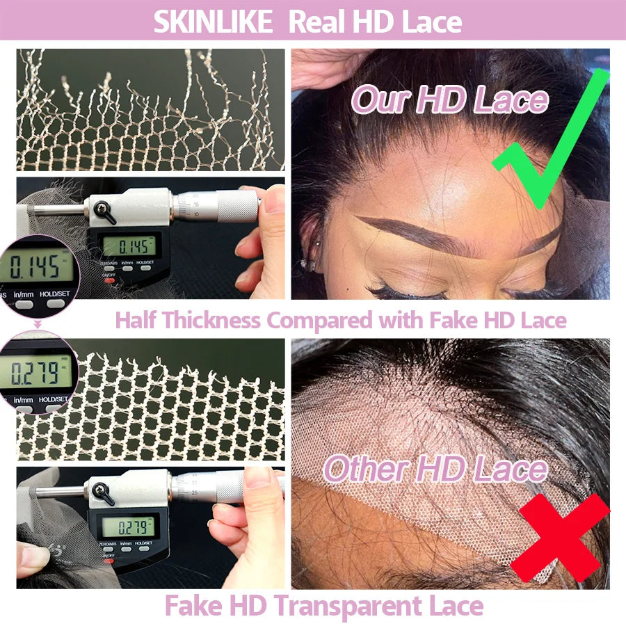 Wow Angel Glueless HD Lace Closure 7x7/6X6/5x5 Closure Water Wave Pre Plucked Natural Hairline Human Hair Curly Wigs For Women