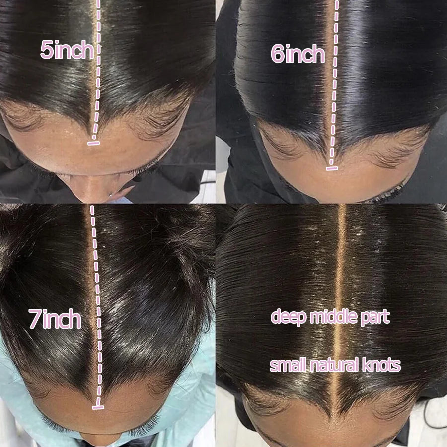 Wow Angel Glueless HD Lace Closure 7x7/6X6/5x5 Closure Water Wave Pre Plucked Natural Hairline Human Hair Curly Wigs For Women
