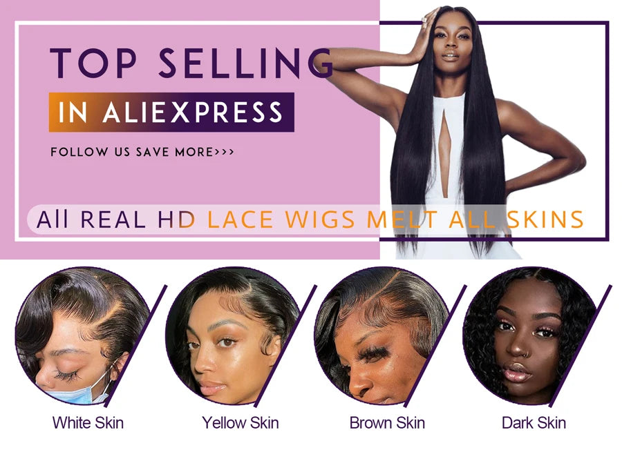 Wow Angel 5x5 Wear Go HD Lace Closure Glueless Wigs 28in Malaysian Straight Wig Pre Plucked Human Wigs Ready to Go Wig For Woman