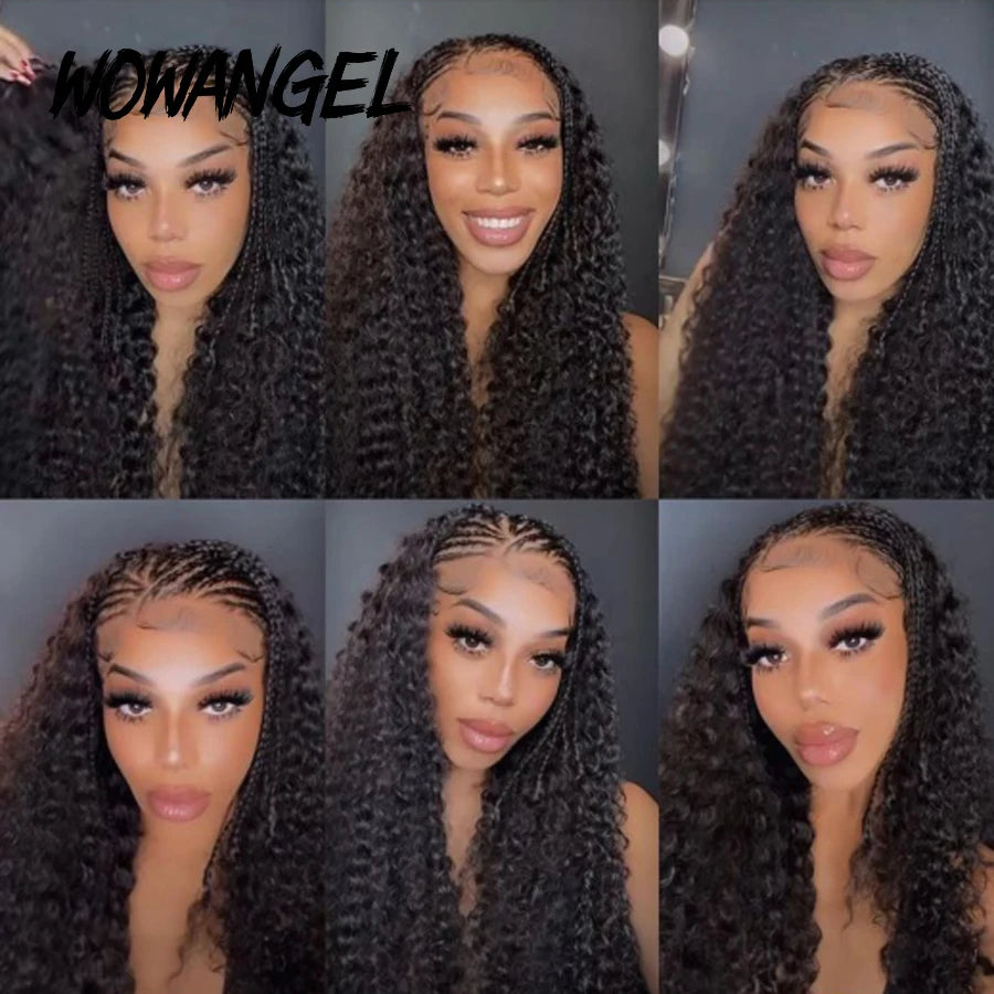 34inch 13x6 HD Lace Front Wigs Water Wave Wig HD Lace Front Human Hair Wigs Curly Wigs Melt Skins Pre Plucked Glueless For Woman