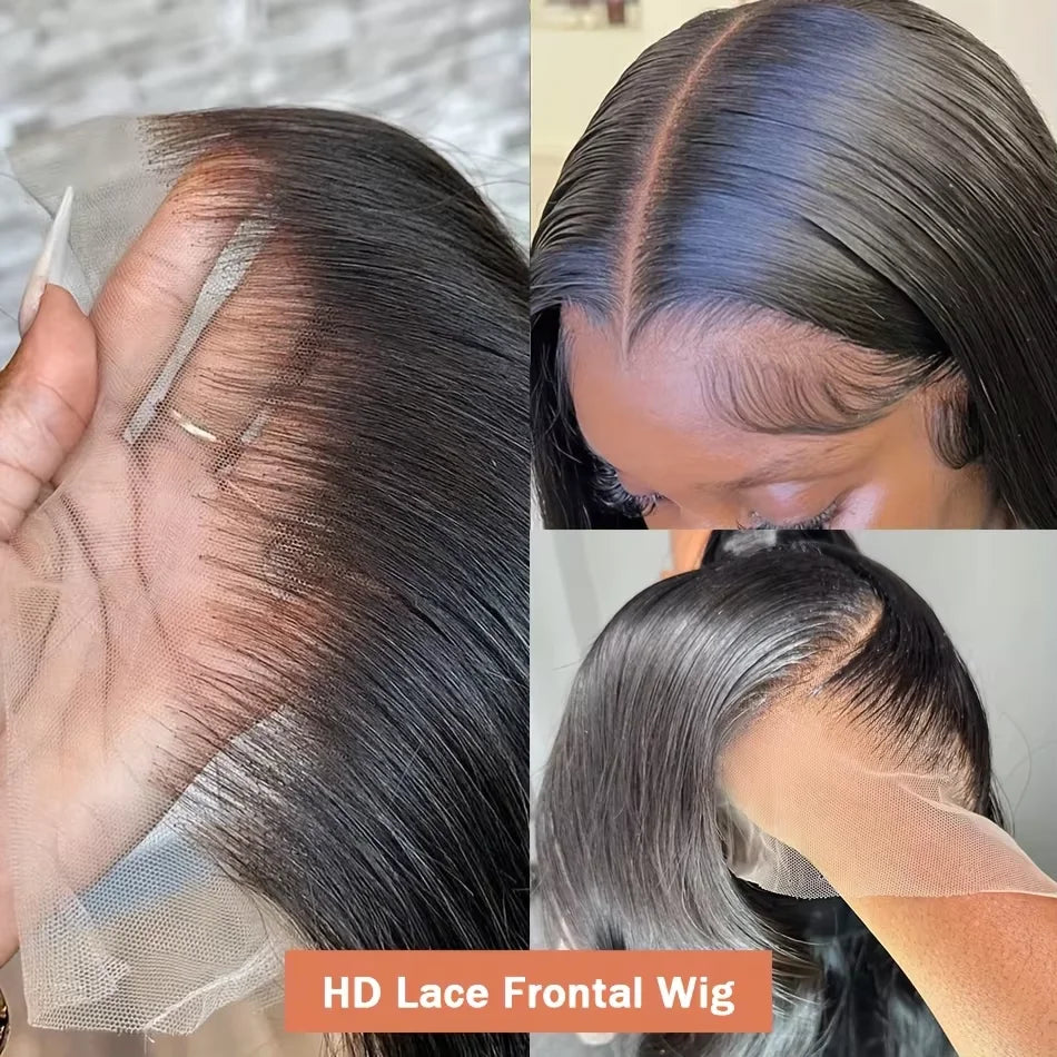 300% Density 36 Inch Bone Straight Vietnamese Human Hair Wig For Women 13x4 Hd Transparent Lace Frontal Wig Remy Hair Preplucked