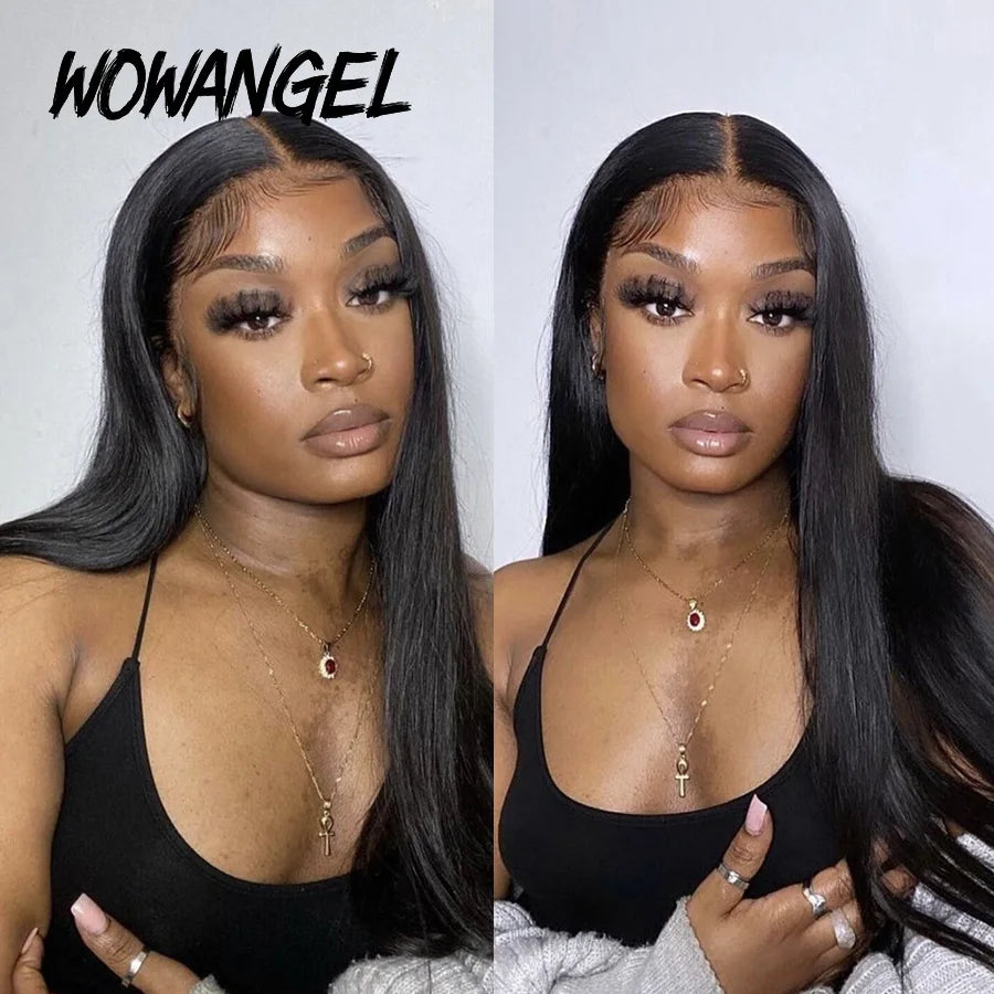 250% Real HD Lace Closure Wig 7X7/6X6/5X5 Closure Wig Pre Plucked Glueless 100% Human Hair Bone Straight Natural Wig For Woman