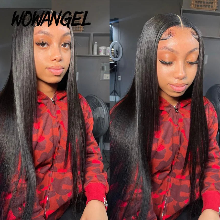 250% Real HD Lace Closure Wig 7X7/6X6/5X5 Closure Wig Pre Plucked Glueless 100% Human Hair Bone Straight Natural Wig For Woman