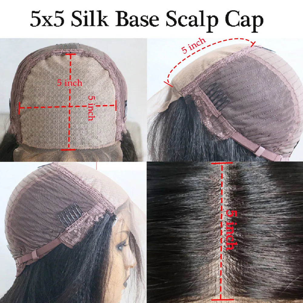 Glueless Body Wavy Fringe Wigs Black Blonde Highlight Pre Plucked 13x4 Silk Top Lace Front Wigs With Bangs 13x6/360 Lace Wigs