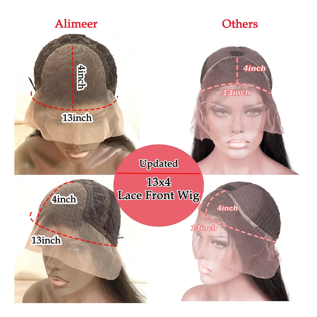 Glueless Body Wavy Fringe Wigs Black Blonde Highlight Pre Plucked 13x4 Silk Top Lace Front Wigs With Bangs 13x6/360 Lace Wigs