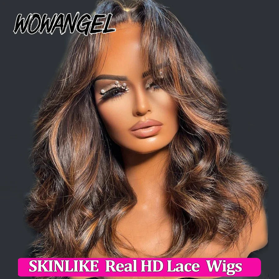 2/30 Highlight BOB Wigs 13x4 HD Lace Front Human Hair Wigs Glueless Ready to Go Wigs Body Wave 5x5 HD Lace Closure Wig Wavy Hair