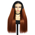 TB/118R Yaki Straight Lace Front Human Hair Wigs For Women High Density 5x5 Lace Front Wig Mixed Synthetic Human Hair Wig Sophie