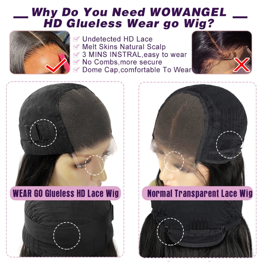 250% Loose Deep Wigs Glueless Wig Invisible 5x5 HD Lace Closure Wig 30 inch Melt Skins Human Hair Wigs Ready to Go Wig For Woman