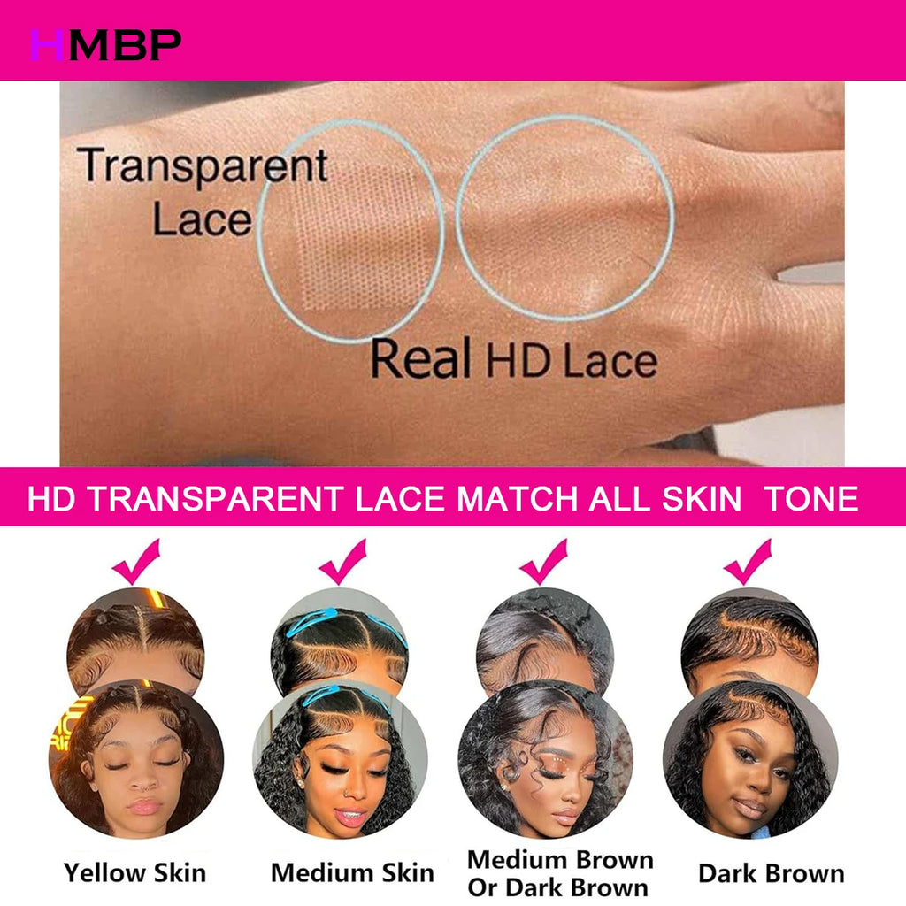 M-Shaped Hairline Straight Human Hair Wig 400 Density 9x6/13x6 HD Lace Front Wig Glueless Wear And Go Pre Plucked For Women HMBP
