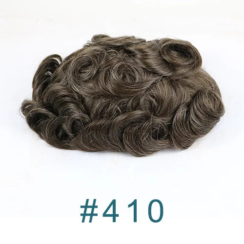 80%Density Old Man 1B80 Blonde Undetectable 0.02mm Ultra Thin Skin Vloop Men's Toupee Natural Hairline Microskin Hair System