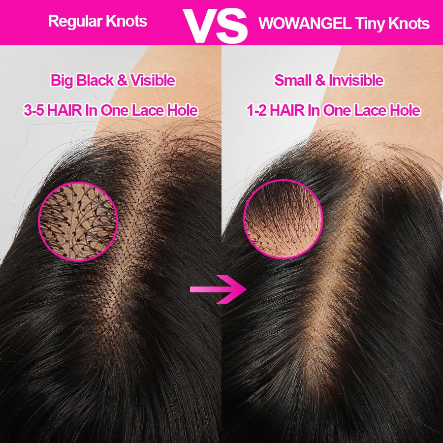 Bye Bye Knots Wigs 5x5 HD Lace Closure Wigs Natural Scalp 28inch Glueless Wigs Human Hair Ready to Wear Brazilian Hair For Woman