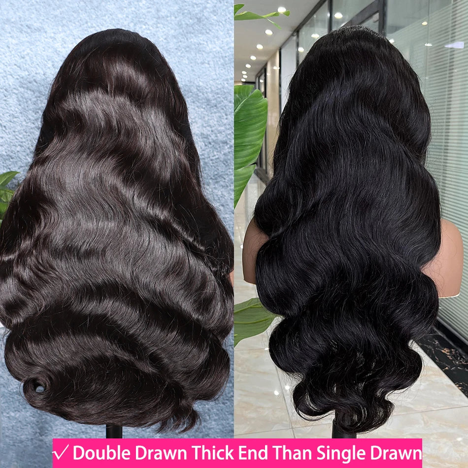 Yiwigs 250 Density Super Double Drawn Body Wave Hd Lace Human Hair Wigs Vietnam 4x4 Lace Closure Wig