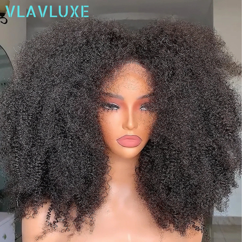 Afro Kinky Curly 13x6/360 HD Human Hair  Wig 450 Density Wear And Go 16-36 Inch Glueless Wig Remy Brazilian Curly Wig Human Hair