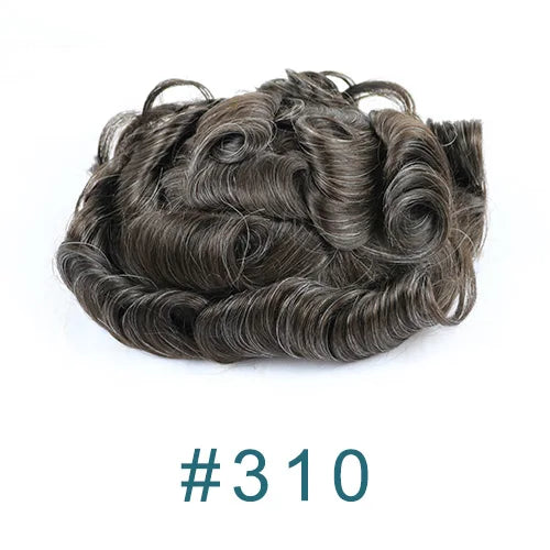 80%Density Old Man 1B80 Blonde Undetectable 0.02mm Ultra Thin Skin Vloop Men's Toupee Natural Hairline Microskin Hair System
