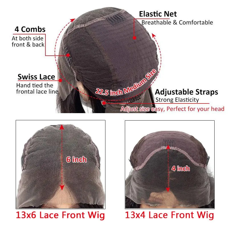 Golden Pink Colored 180 Density Human Hair Wigs Short Bob Body Wave Rose Pink 13x4 Full Frontal Human Hair Lace Front Wigs