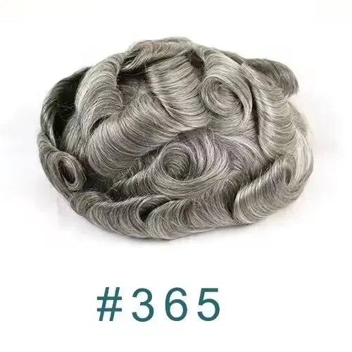 Natural Hairline 0.02mm Super Thin Skin 80-90%Density Invisible Men Toupee Light Brown Grey 1B80 Human Hair Capillary Prosthesis