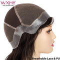 Pu Around With Knotted Breathable Lace In The Center Human Hair Wigs For Women Real Natural Hair Wig 12-22Inch Long Women Wig