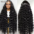 Melodie 40 Inch Loose Wave 13x6 HD Lace Frontal Wig Raw Hair Brazilian Deep Wave Curly Wigs Human Hair Preplucked For Women