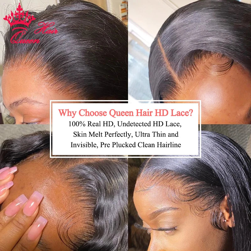 Invisible HD Lace Frontal Wig 13x4 Lace Front Wig Human Hair Bone Straight Transparent Lace Raw Human Hair Wigs Lace Closure Wig