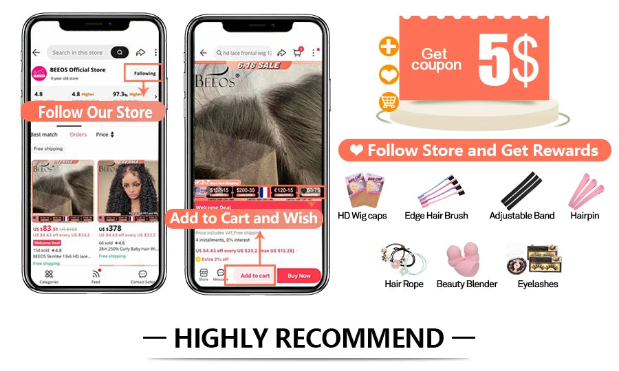 Glueless Curly Baby Hair 13*4 Real HD Lace Frontal Wig Kinky Edge Kinky Straight 5*5 HD Tranparent Lace Closure Human Hair Wigs