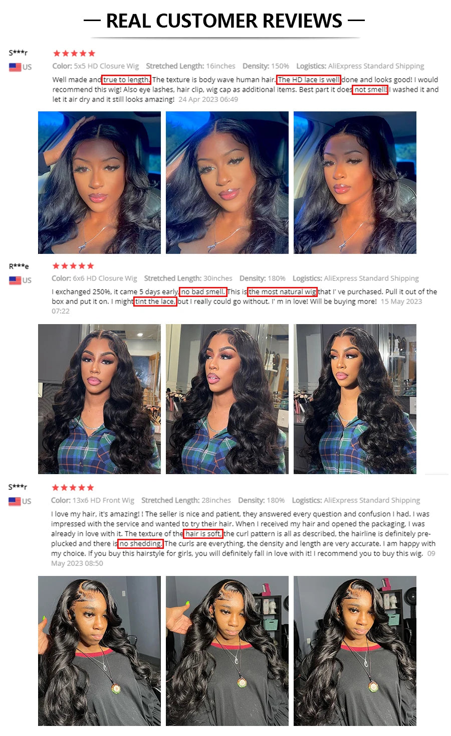 BEEOS 36in 250% Body Wave 13x6 HD Lace Frontal Wig Preplucked 13x4 HD Lace Frontal Human Hair Wigs For Women Melt Skin Brazilian