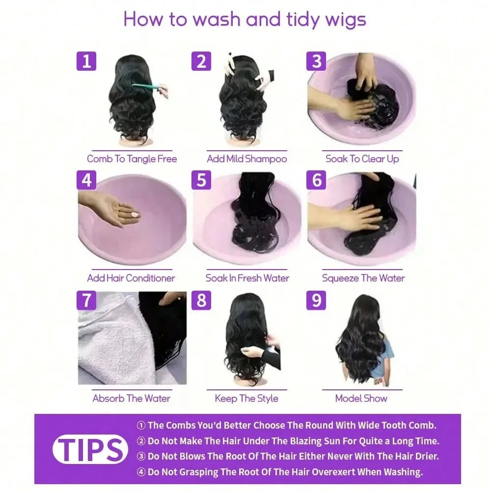 100% Human Hair Brazilian Deep Wave 300% Density 40 Inch Wigs Loose Water Wave Lace Front Wig 4x4 13x6 HD Lace Human Hair Wig