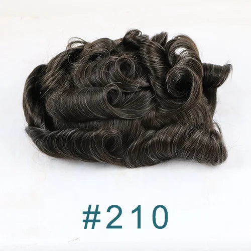 80%Density Old Man 1B80 Blonde Undetectable 0.02mm Ultra Thin Skin Vloop Men's Toupee Natural Hairline Microskin Hair System