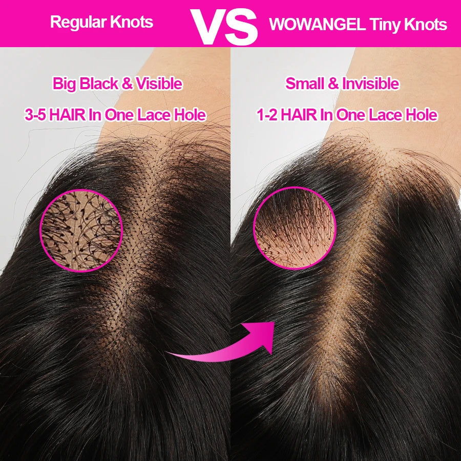 Bye Bye Knots Wigs 5x5 HD Lace Closure Wigs Natural Scalp 28inch Glueless Wigs Human Hair Ready to Wear Brazilian Hair For Woman