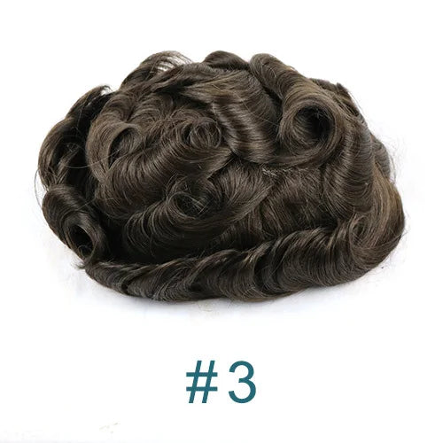 80%Density Old Man 1B80 Blonde Undetectable 0.02mm Ultra Thin Skin Vloop Men's Toupee Natural Hairline Microskin Hair System