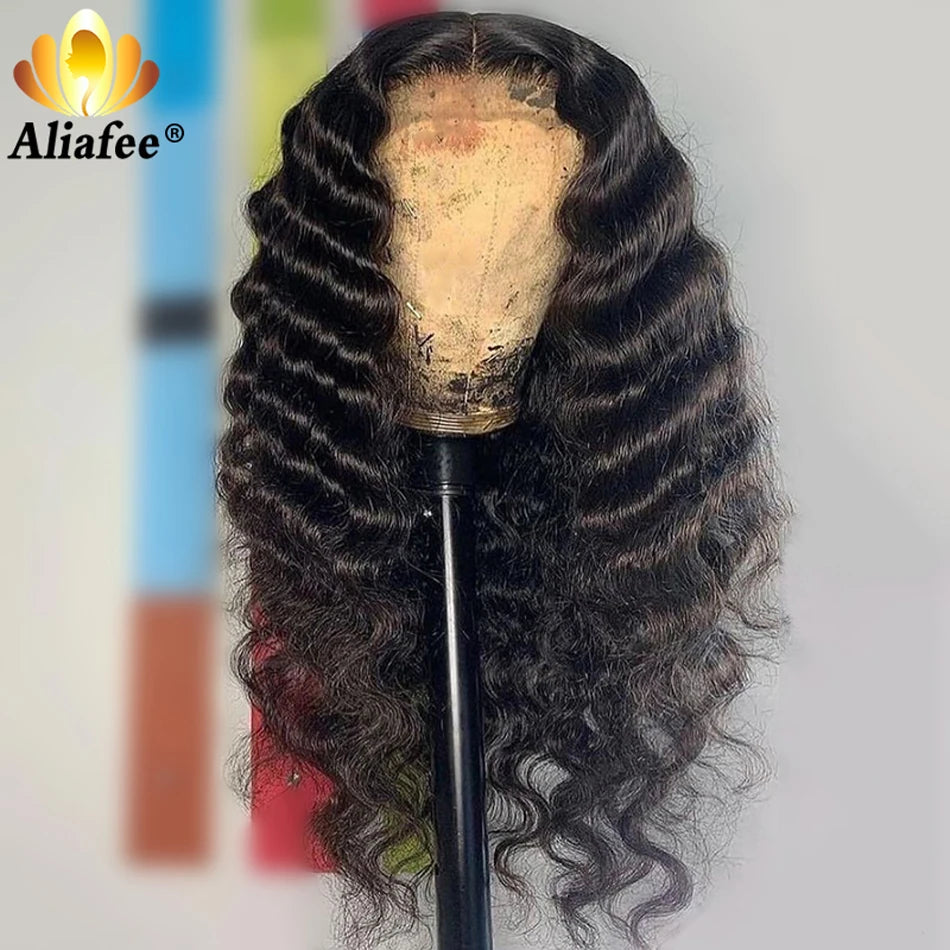 HD 13x6 Loose Deep Wave Wigs Curly Lace Frontal Human Hair Wigs Honey Blonde Ombre Colored Lace Front Wig PrePlucked For Women