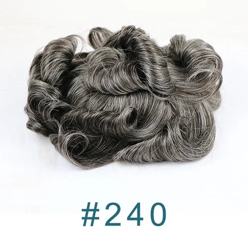 80%Density Old Man 1B80 Blonde Undetectable 0.02mm Ultra Thin Skin Vloop Men's Toupee Natural Hairline Microskin Hair System