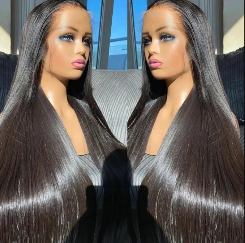 WOWANGEL HD Lace Frontal Wigs 13x4 Lace Frontal Human Hair Wig Melt Skins 250% Full Frontal Wigs Silky Straight Wigs For Woman