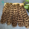 P4/27 Water Wave Highlight Dark Brown and Honey Blonde Human Hair Bundles Deep Wave Hair Bundle Hair Weave For Women