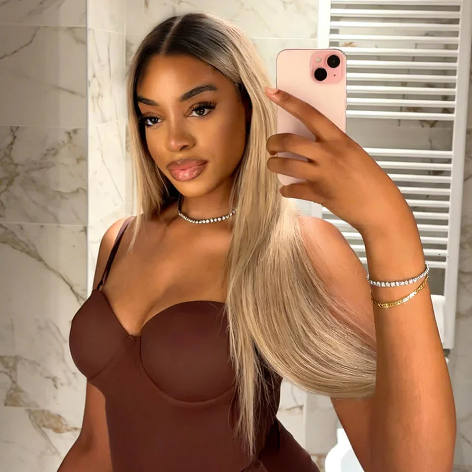 Tuneful Professional Toned Ombre Ash Blonde Mixed Dirty Blonde 13X6 HD Lace Front Human Hair Wigs Glueless Wigs Ready To Wear