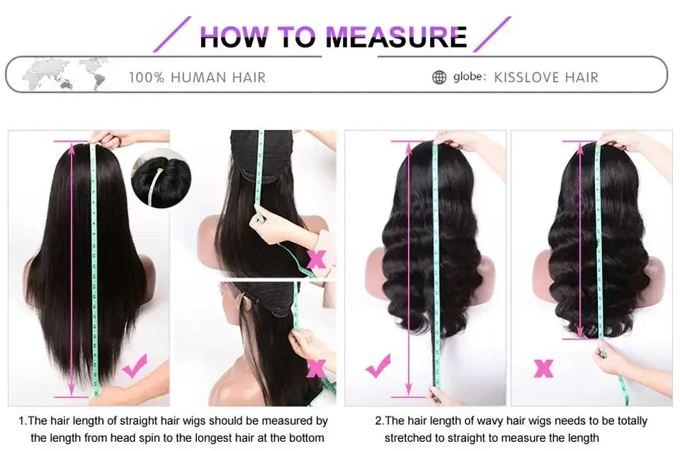 Phashion 40" Raw Virgin HD 13x6 Lace Front Human Hair Wigs Straight PrePlucked For Women 13X4 Long Closure Frontal Wig Body Wave