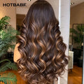 Glueless Wigs Human Hair Wear And Go 13×6 HD Lace Frontal Wig Highlight 1B/27 Body Wave 13×4/360 Lace PrePlucked With Baby Hair