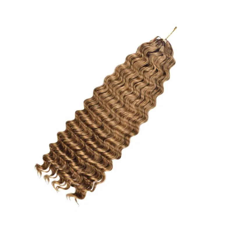 High Quality Human Hair Deep Wave Knotless Pre-Separated Braiding Crochet Hair Extensions 100g 14-26''Brazilian Virgin Remy Hair