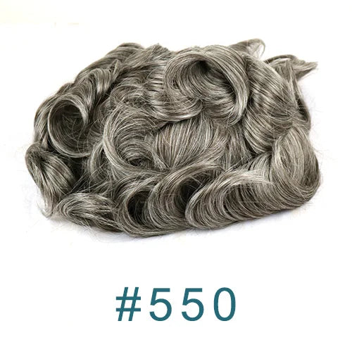 80%Density Old Man 1B80 Blonde Undetectable 0.02mm Ultra Thin Skin Vloop Men's Toupee Natural Hairline Microskin Hair System