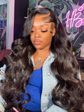 Alipearl Hair 6x8 Ultra Undetectable HD Lace Wig Side Part Glueless Body Wave Ready To Go Wig With Natural Black