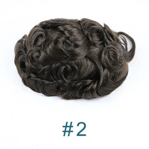 80%Density Old Man 1B80 Blonde Undetectable 0.02mm Ultra Thin Skin Vloop Men's Toupee Natural Hairline Microskin Hair System