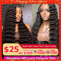 250% Loose Deep Wigs Glueless Wig Invisible 5x5 HD Lace Closure Wig 30 inch Melt Skins Human Hair Wigs Ready to Go Wig For Woman