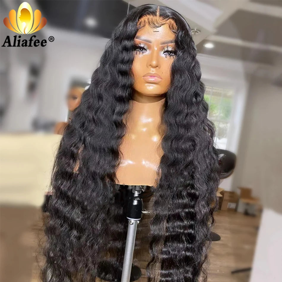 HD 13x6 Loose Deep Wave Wigs Curly Lace Frontal Human Hair Wigs Honey Blonde Ombre Colored Lace Front Wig PrePlucked For Women