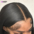 M-Shaped Hairline Straight Human Hair Wig 400 Density 9x6/13x6 HD Lace Front Wig Glueless Wear And Go Pre Plucked For Women HMBP
