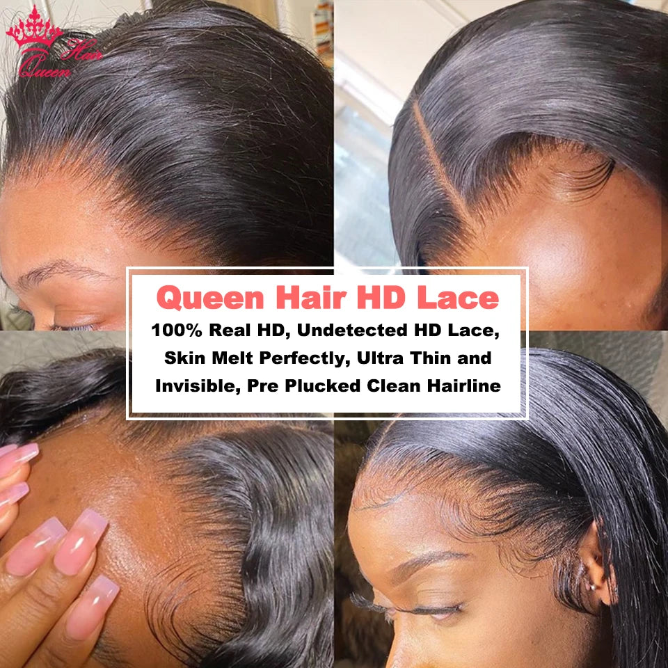 Invisible HD Lace Frontal Wig 13x4 Lace Front Wig Human Hair Bone Straight Transparent Lace Raw Human Hair Wigs Lace Closure Wig