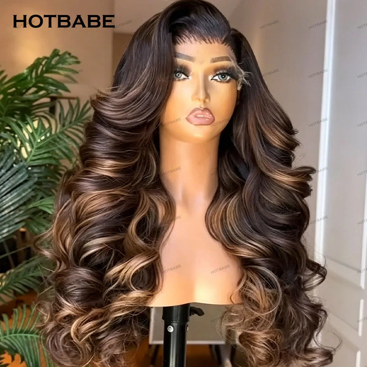Glueless Wigs Human Hair Wear And Go 13×6 HD Lace Frontal Wig Highlight 1B/27 Body Wave 13×4/360 Lace PrePlucked With Baby Hair