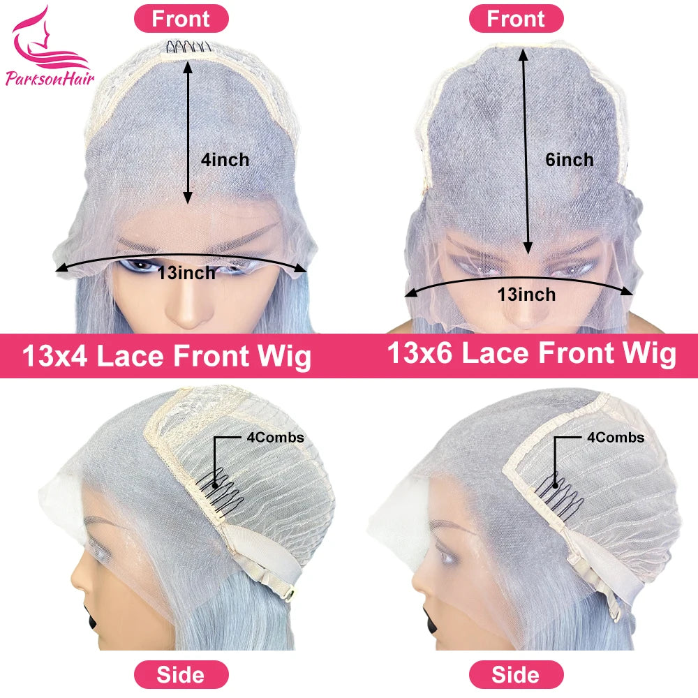 Blonde Colored Human Hair Wig 13x6 13x4 Transparent Lace Front Wig For Women PrePlucked Blonde Human Hair Wig With Dark Root