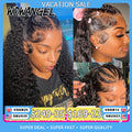 Wow Angel HD Lace Frontal Wigs 250% 13X6 Lace Front Wigs Water Wave HD Lace Closure Curly Wig Full Lace Human Hair Wig For Woman